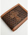 Image #3 - Cody James Men's Wells Basketweave Cross Leather Bifold Wallet, Brown, hi-res