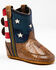 Image #1 - Boot Barn Infant Boys' Flag Poppet Western Boots - Round Toe, Red/white/blue, hi-res