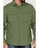 Image #3 - Brothers and Sons Men's Small Plaid Long Sleeve Button Down Western Shirt , Kelly Green, hi-res
