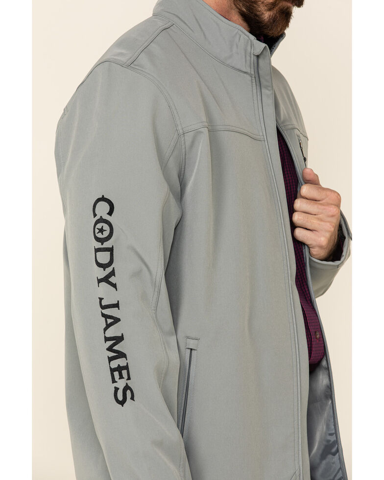 Cody James Core Men's Grey Embroidered Steamboat Softshell Bonded Jacket, Grey, hi-res