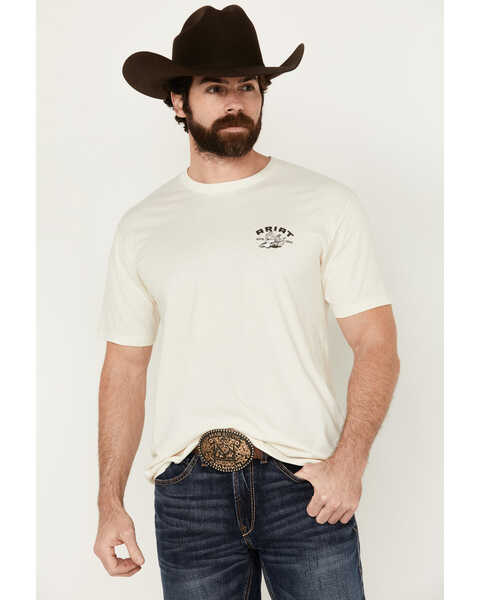 Ariat Men's Southwest Cactus Short Sleeve Graphic T-Shirt , Natural, hi-res