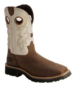Tony Lama 3R White Waterproof Cheyenne Chaparral Boots - Composite Toe, Bark, hi-res