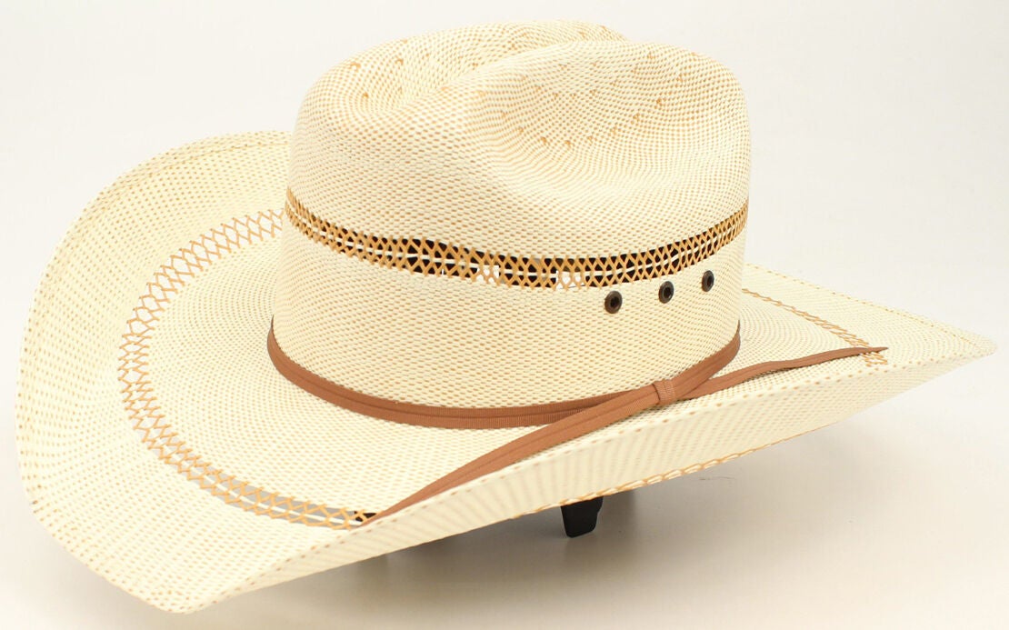 Ariat Bangora Double S Hat Straw Cowboy Hat, Tan, hi-res