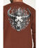 Image #4 - Cody James Men's FR Bull Solid Long Sleeve Work T-Shirt, Burgundy, hi-res