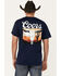Image #1 - Coors Men's Boot Barn Exclusive Logo Steer Head Short Sleeve Graphic T-Shirt, Navy, hi-res