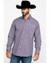 Tuf Cooper Men's Burgundy Stretch Geo Poplin Print Long Sleeve Western Shirt , Burgundy, hi-res