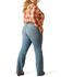 Image #1 - Ariat Women's Zoe Medium Wash Mid Rise Trouser Stretch Denim Jeans - Plus, Medium Wash, hi-res