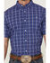 Image #3 - RANK 45&reg; Men's Charge Small Plaid Print Button-Down Western Shirt, Blue, hi-res