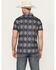 Image #4 - Rock & Roll Denim Men's Southwestern Striped Short Sleeve Button-Down Polo, Black, hi-res