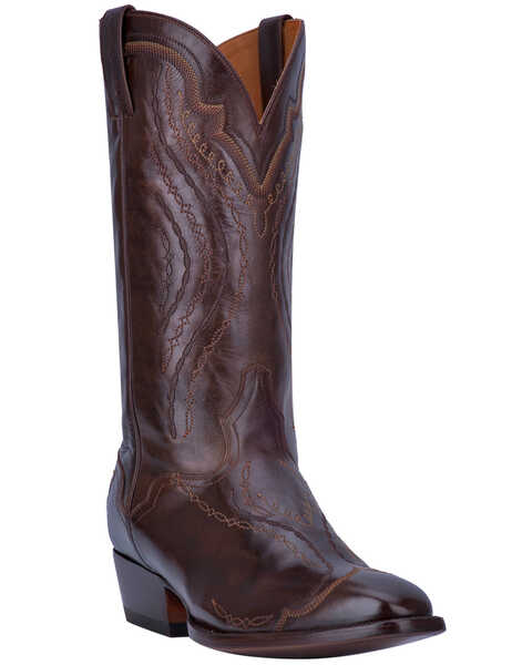 El Dorado Men's Handmade Antique Walnut Cowboy Boots - Square Toe, Brown, hi-res