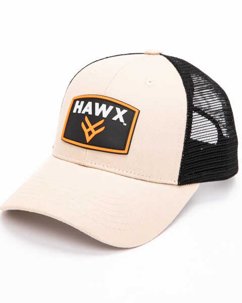 Hawx Men's Khaki Rubber Patch Trucker Cap, Beige/khaki, hi-res