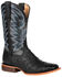 Durango Men's Full-Quill Ostrich Western Boots - Square Toe, Black, hi-res