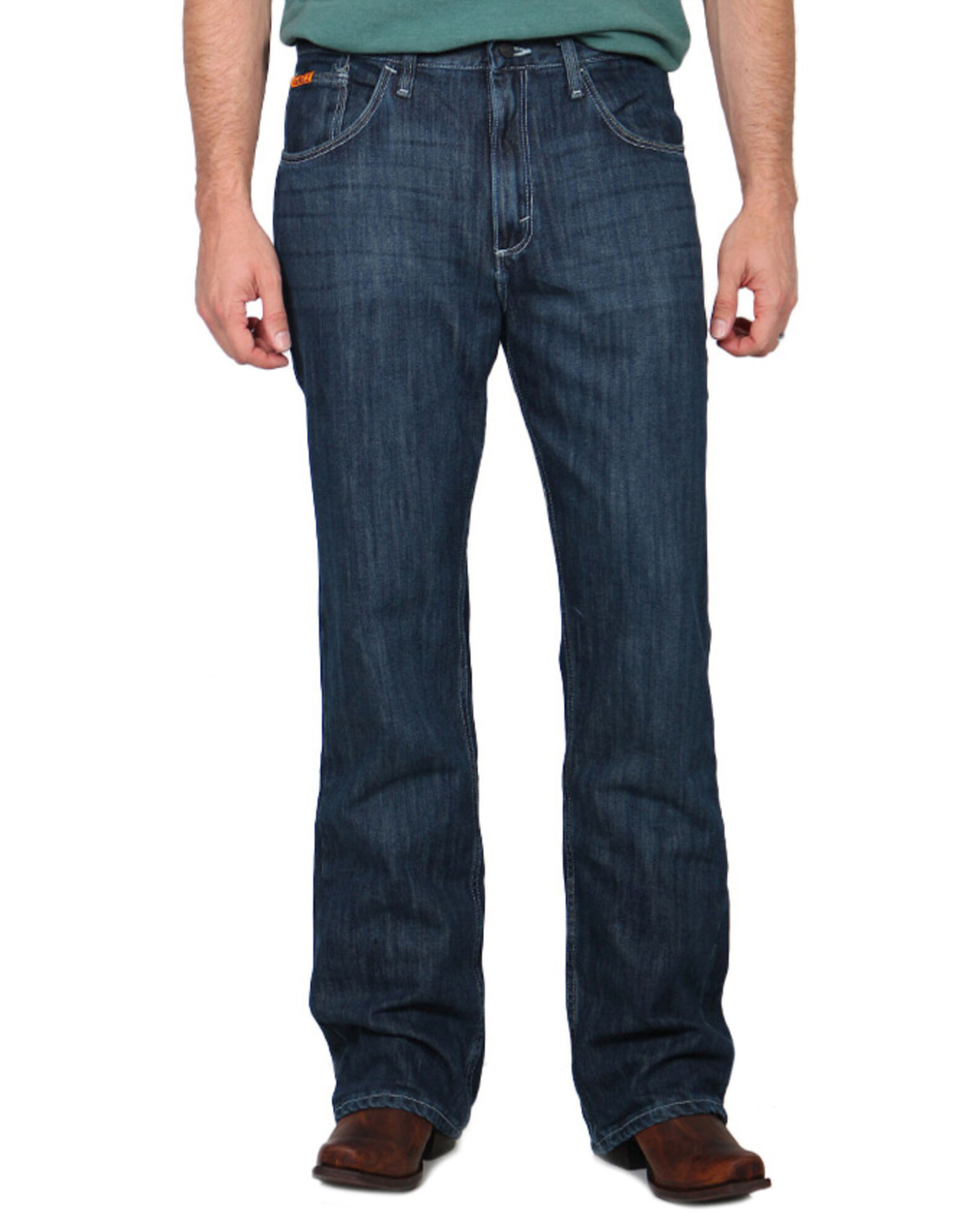 Image #3 - Wrangler 20X Men's 42 Vintage Bootcut Flame-Resistant Work Jeans, Denim, hi-res