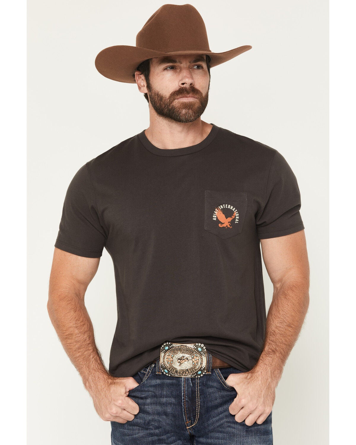 Image #2 - Ariat Men's Eagle Short Sleeve Graphic T-Shirt, Black, hi-res