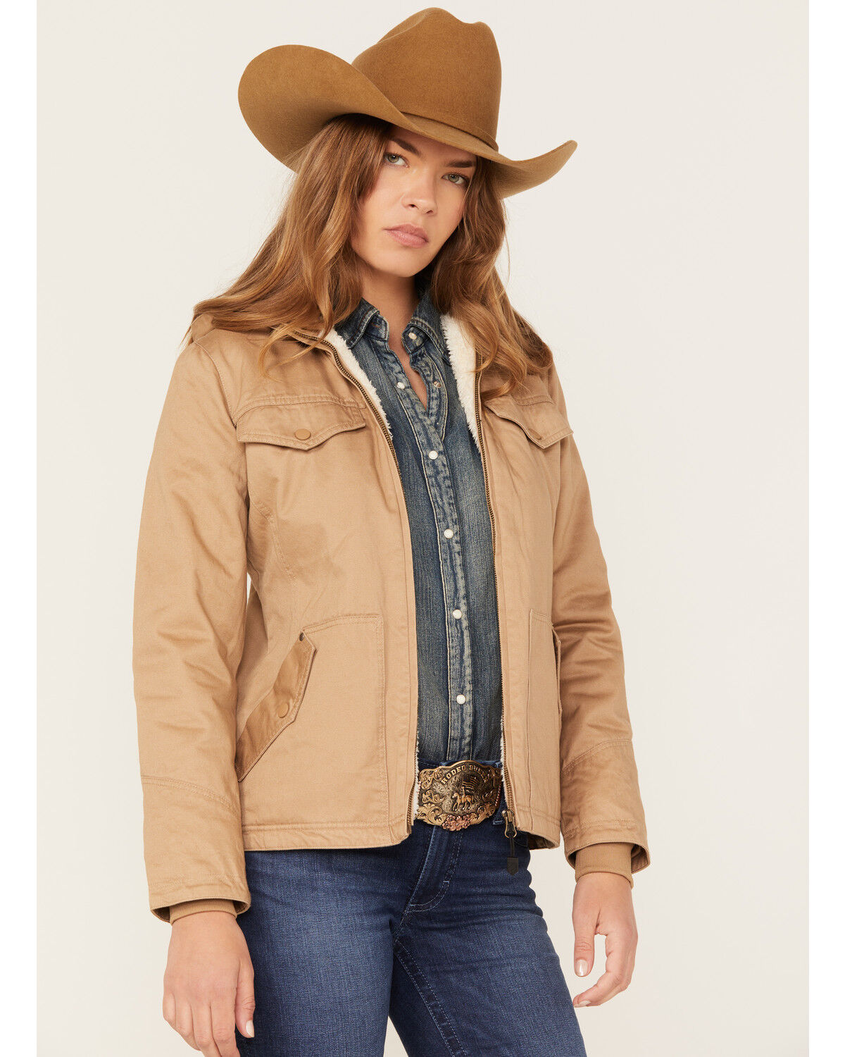 Image #2 - RANK 45® Women's Utility Rancher Jacket, Sand, hi-res