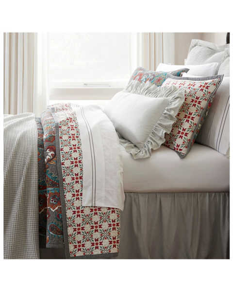 Image #2 - HiEnd Accents Teal Abbie Western Paisley Reversible 3-Piece Full/Queen Quilt Set, Teal, hi-res