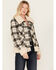 Image #2 - Powder River Outfitters Women's Plaid Print Berber Wool Jacket, Natural, hi-res