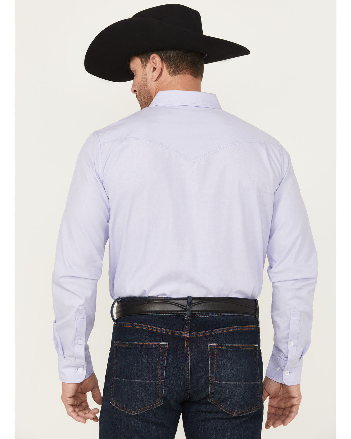 Image #4 - Cody James Black 1978® Men's Lawman Solid Long Sleeve Button-Down Western Shirt, Light Blue, hi-res