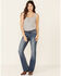 Rock & Roll Denim Women's Medium Wash Bootcut Riding Jeans, Blue, hi-res