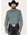 Image #2 - Cody James Men's Small Plaid Button Down Western Shirt, Green, hi-res