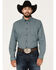 Image #2 - Cody James Men's Small Plaid Button Down Western Shirt , Green, hi-res
