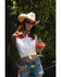 Image #1 - Idyllwind Women's Plainweave Contrast Yoke Sleeveless Snap Western Shirt, Ivory, hi-res