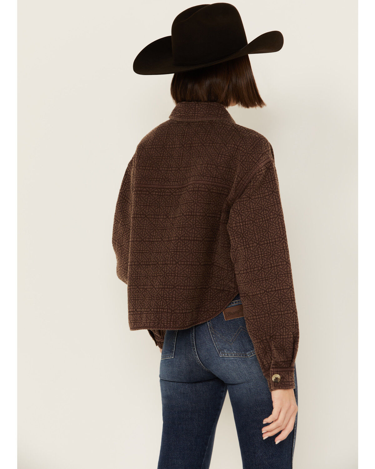 Image #4 - Cleo + Wolf Women's Adam Quilted Button-Down Shacket, Chocolate, hi-res