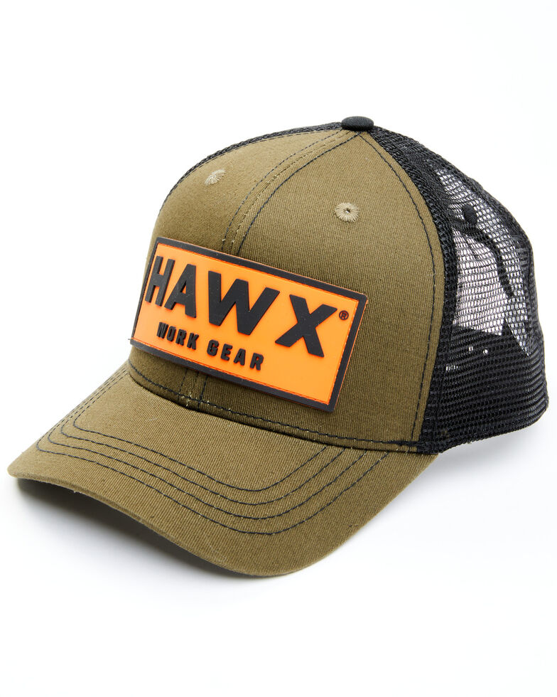 Hawx Men's Olive Logo Patch Mesh-Back Ball Cap , Olive, hi-res