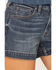 Image #2 - Shyanne Women's Evelyn Medium Wash Novelty Back Comfort Stretch Denim Shorts, Medium Wash, hi-res