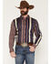 Image #1 - Cody James Men's Red Dog Southwestern Stripe Print Long Sleeve Button-Down Stretch Western Shirt, Navy, hi-res