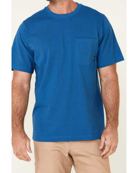 Hawx Men's Forge Short Sleeve Work Pocket T-Shirt , Blue, hi-res