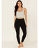 Image #1 - Fornia Women's High Waist Leggings With Side Pockets, Black, hi-res