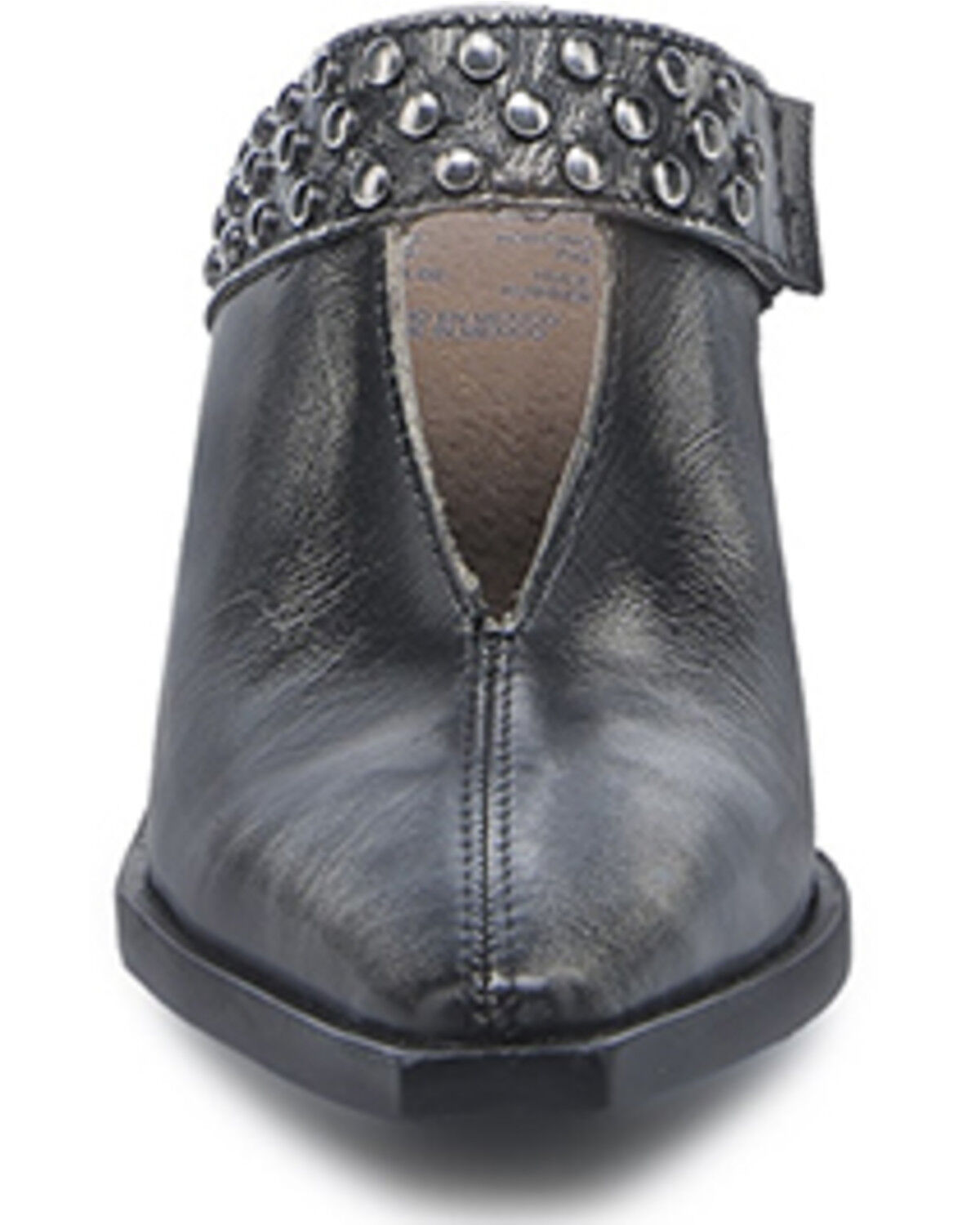 Image #3 - Circle G Women's Distressed Studded Mules, Black, hi-res