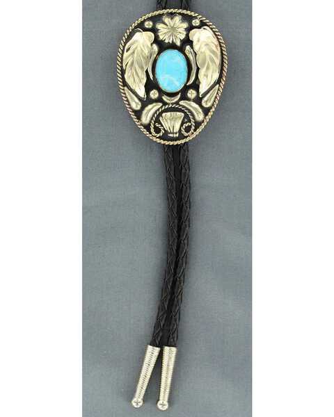 Image #1 - Wings & Turquoise Stone Bolo Tie, Multi, hi-res