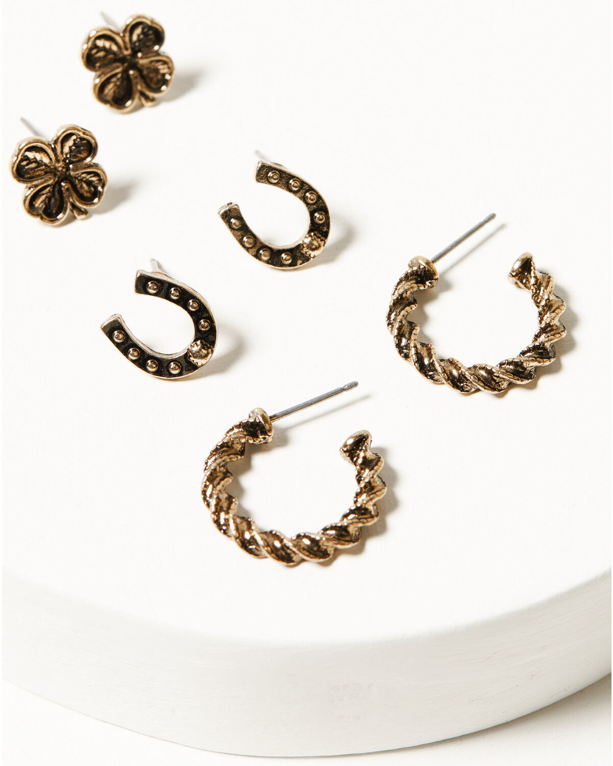 Image #2 - Shyanne Women's Summer Moon Antique Gold Earring Set - 6 Piece, Gold, hi-res
