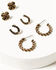 Image #2 - Shyanne Women's Summer Moon Antique Gold Earring Set - 6 Piece, Gold, hi-res