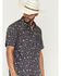 Image #2 - Moonshine Spirit&reg; Men's Mardi Gras Floral Print Short Sleeve Snap Western Shirt, Black, hi-res