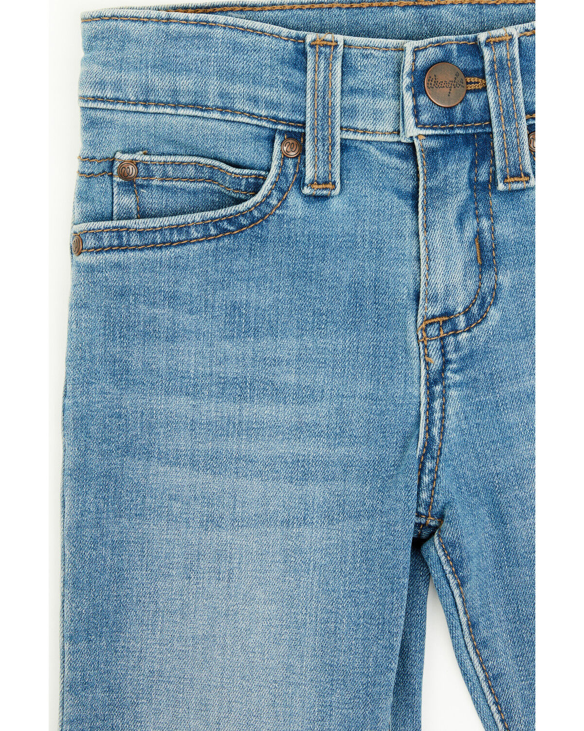 Image #2 - Wrangler Toddler Boys' Light Wash Straight Denim Jeans, Light Wash, hi-res