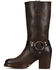 Image #3 - Frye Women's Jean Harness Fashion Boots - Round Toe, Chocolate, hi-res