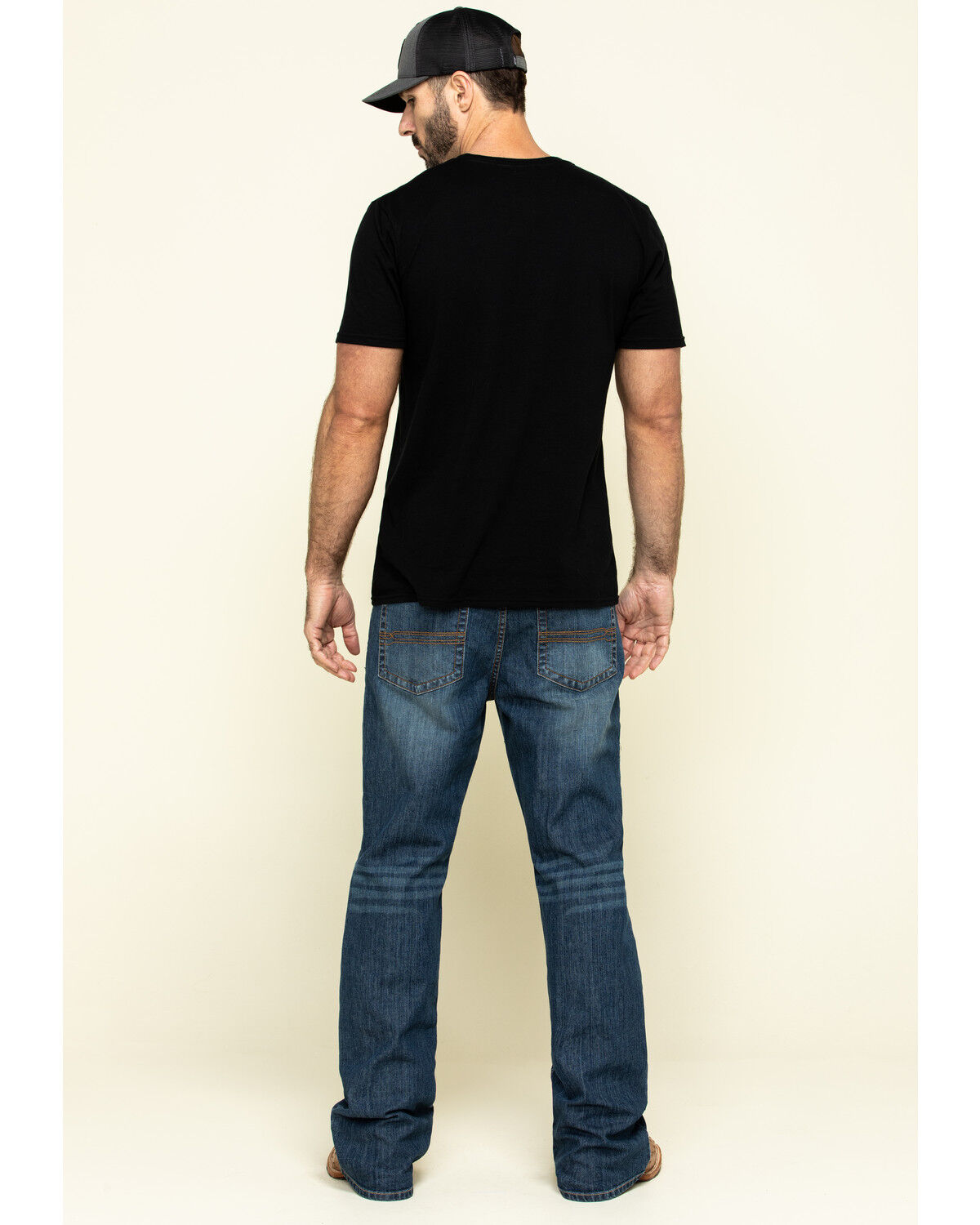 Image #3 - Cody James Men's Wolfstooth Medium Wash Relaxed Bootcut Stretch Denim Jeans - Tall, Medium Wash, hi-res