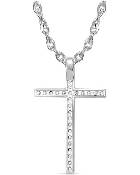 Image #2 - Montana Silversmiths Women's Dazzling In Faith Cross Necklace, Silver, hi-res