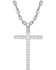 Montana Silversmiths Women's Dazzling In Faith Cross Necklace, Silver, hi-res
