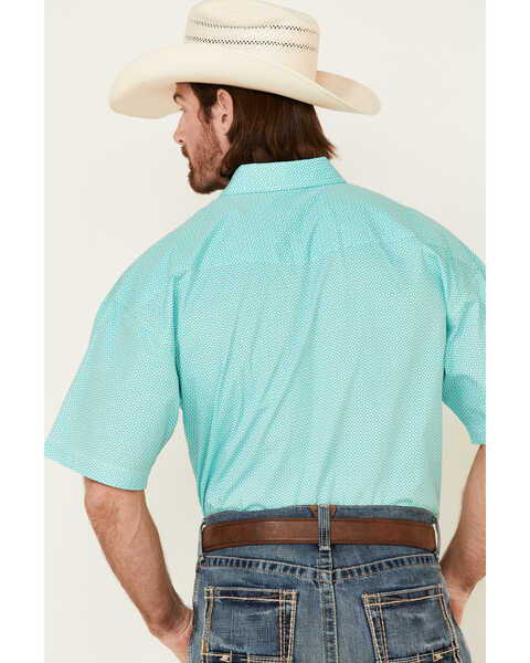 Image #4 - Panhandle Select Men's Geo Print Short Sleeve Snap Western Shirt , , hi-res