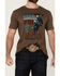Image #3 - RANK 45® Men's All American Pro Short Sleeve Graphic T-Shirt, Brown, hi-res