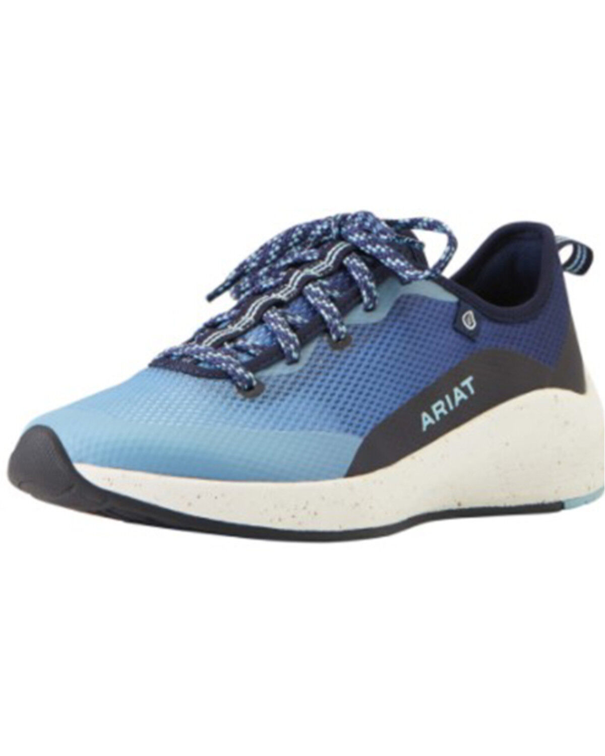 Image #1 - Ariat Women's Shiftrunner Waves Lace-Up Soft Work Sneakers - Round Toe, Blue, hi-res