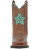 Image #4 - Dan Post Little Girls' Starr Western Boots - Broad Square Toe, Brown, hi-res