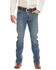 Image #2 - Wrangler Retro Men's Big Sky Medium Wash Slim Bootcut Stretch Jeans - Long, Medium Wash, hi-res