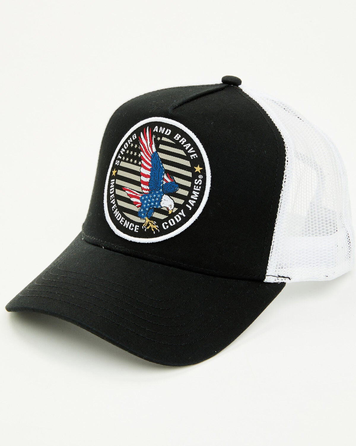 Cody James Men's Independence Ball Cap, Black/white, hi-res
