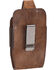 M & F Western Men's Faux Ostrich Cell Phone Clip-On Holder, Brown, hi-res