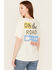 Image #4 - Day Dreamer Women's Willie Nelson On The Road Short Sleeve Graphic Tee, White, hi-res